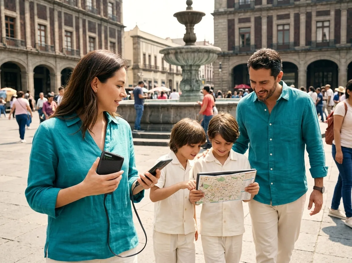 The Noomi device keeping a phone connected and charged while traveling — Pocket Wi-Fi Rental vs. Data Roaming: How to Avoid Travel Bill Shock