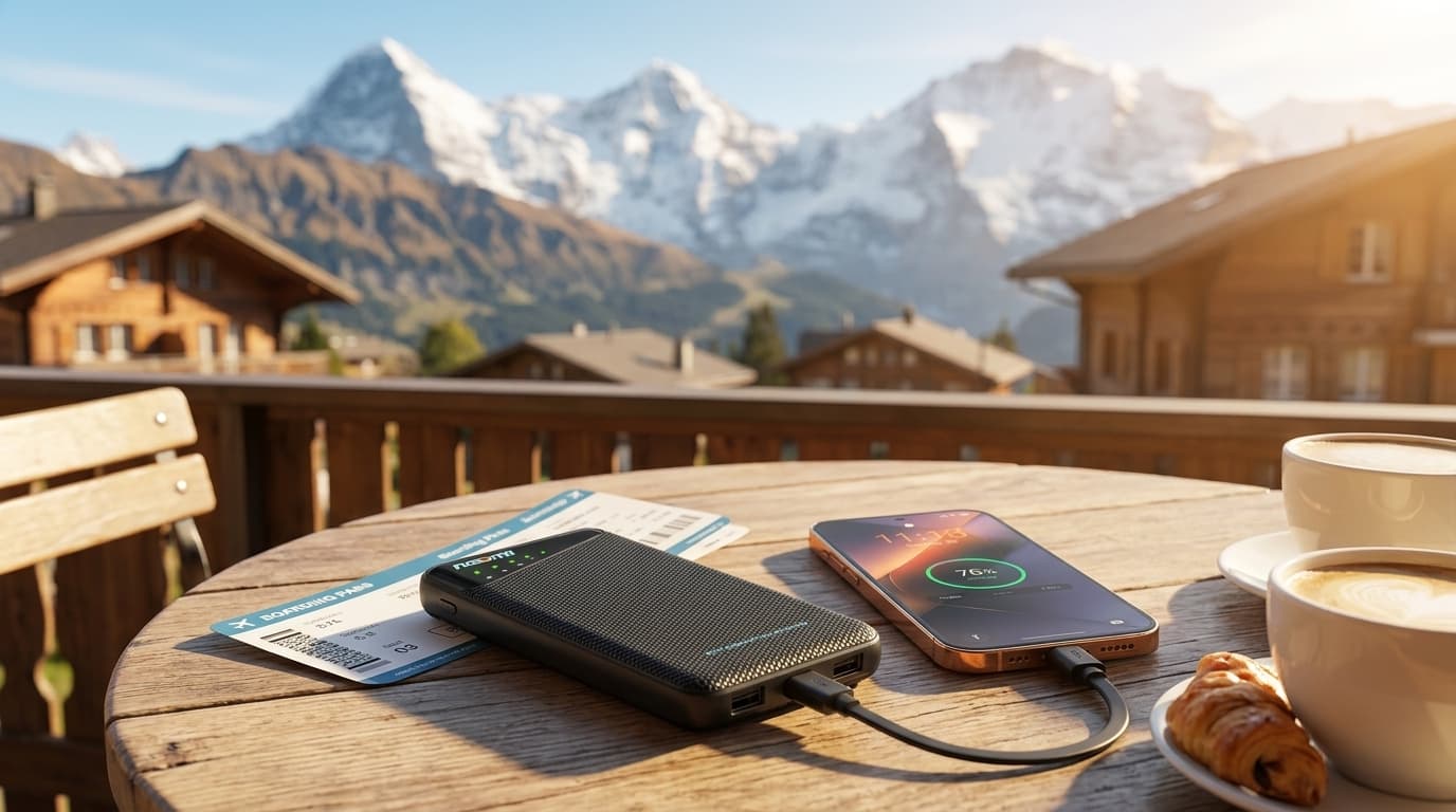 Portable Wi-Fi rental for Interlaken with phone charging for travelers