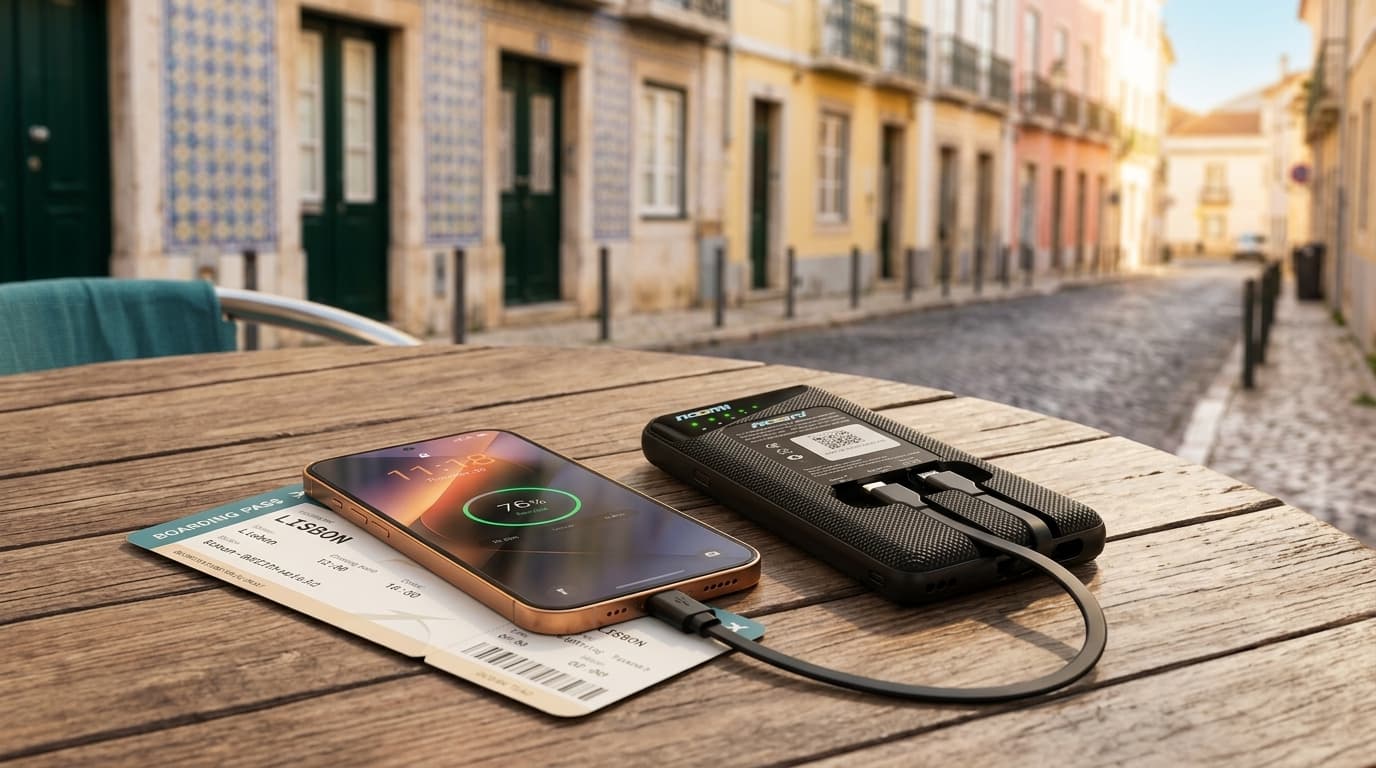 Portable Wi-Fi rental for Lisbon with phone charging for travelers
