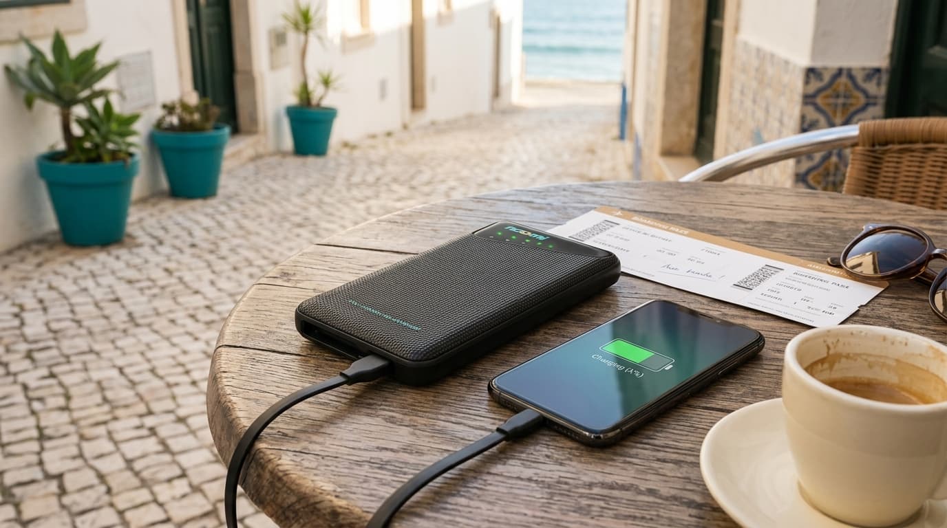 Portable Wi-Fi rental for Algarve with phone charging for travelers