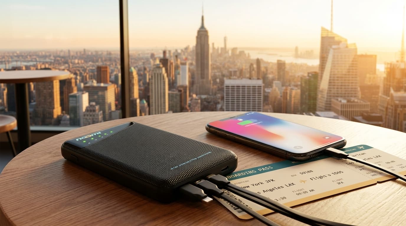 Portable Wi-Fi rental for North America with phone charging for travelers