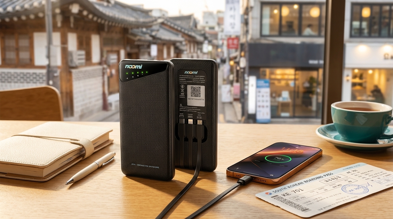 Portable Wi-Fi rental for south-korea with phone charging for travelers