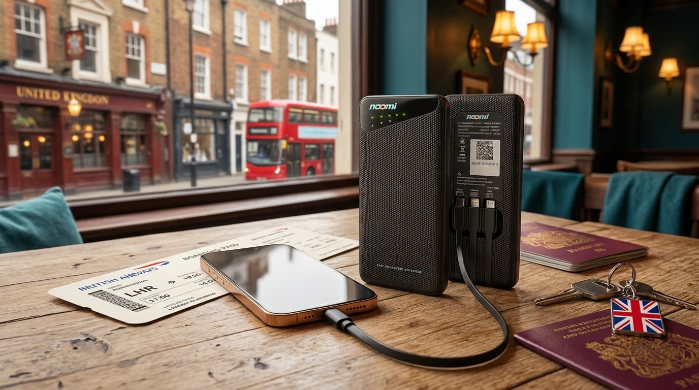 Portable Wi-Fi rental for United Kingdom with phone charging for travelers
