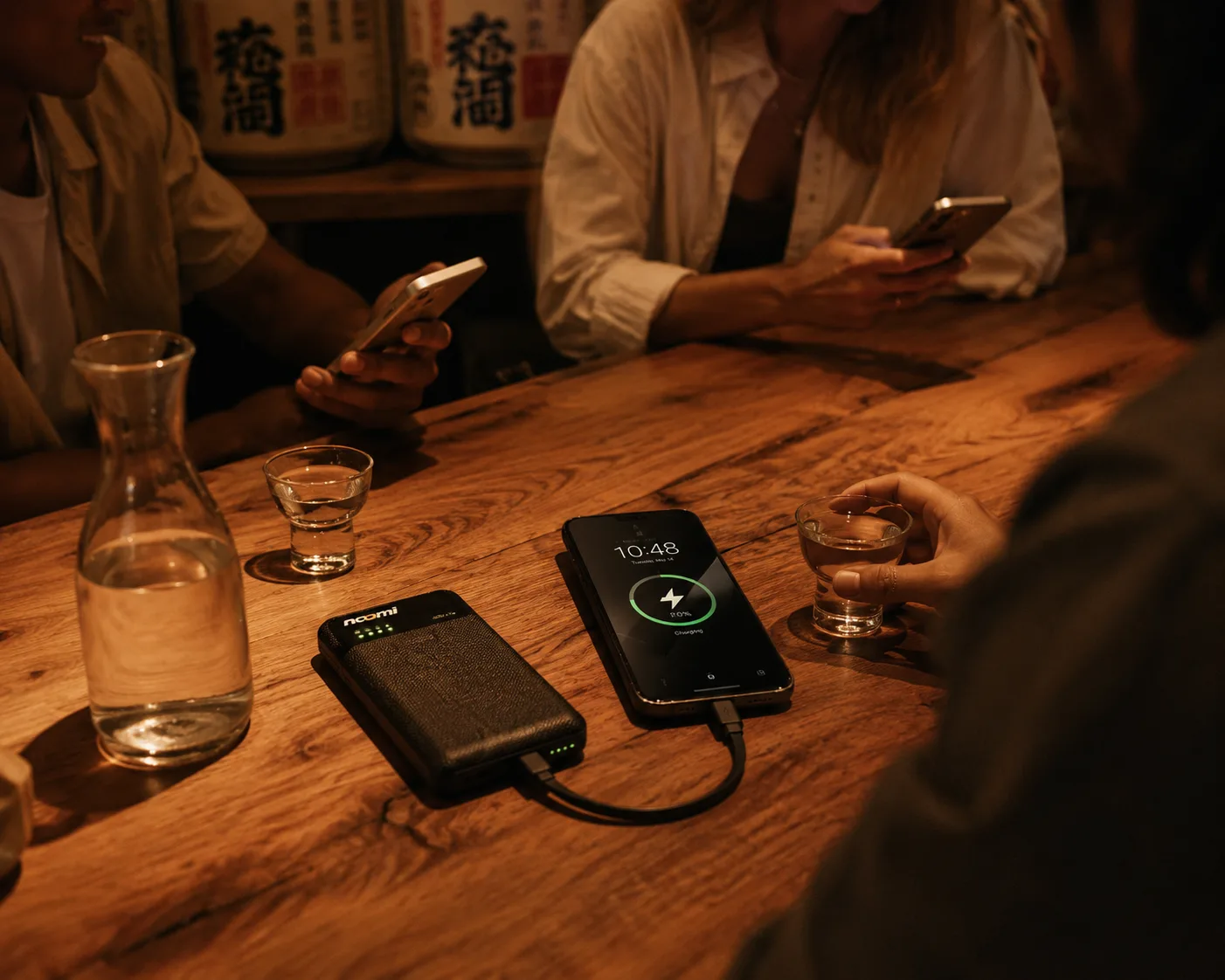 Noomi travel Wi-Fi rental device with charging cables for Japan
