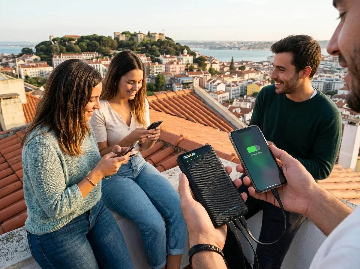 The Noomi device keeping a phone connected and charged while traveling — What Is a Personal Hotspot? Limits and a Better Fix