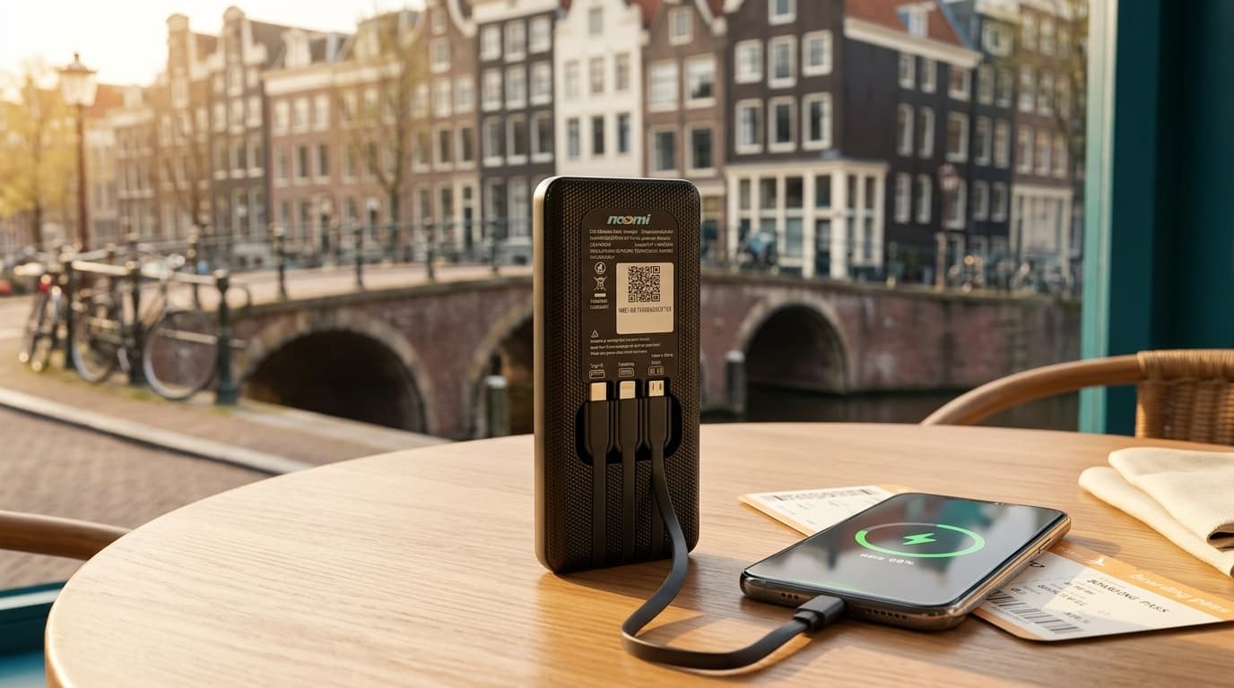Portable Wi-Fi rental for Amsterdam with phone charging for travelers