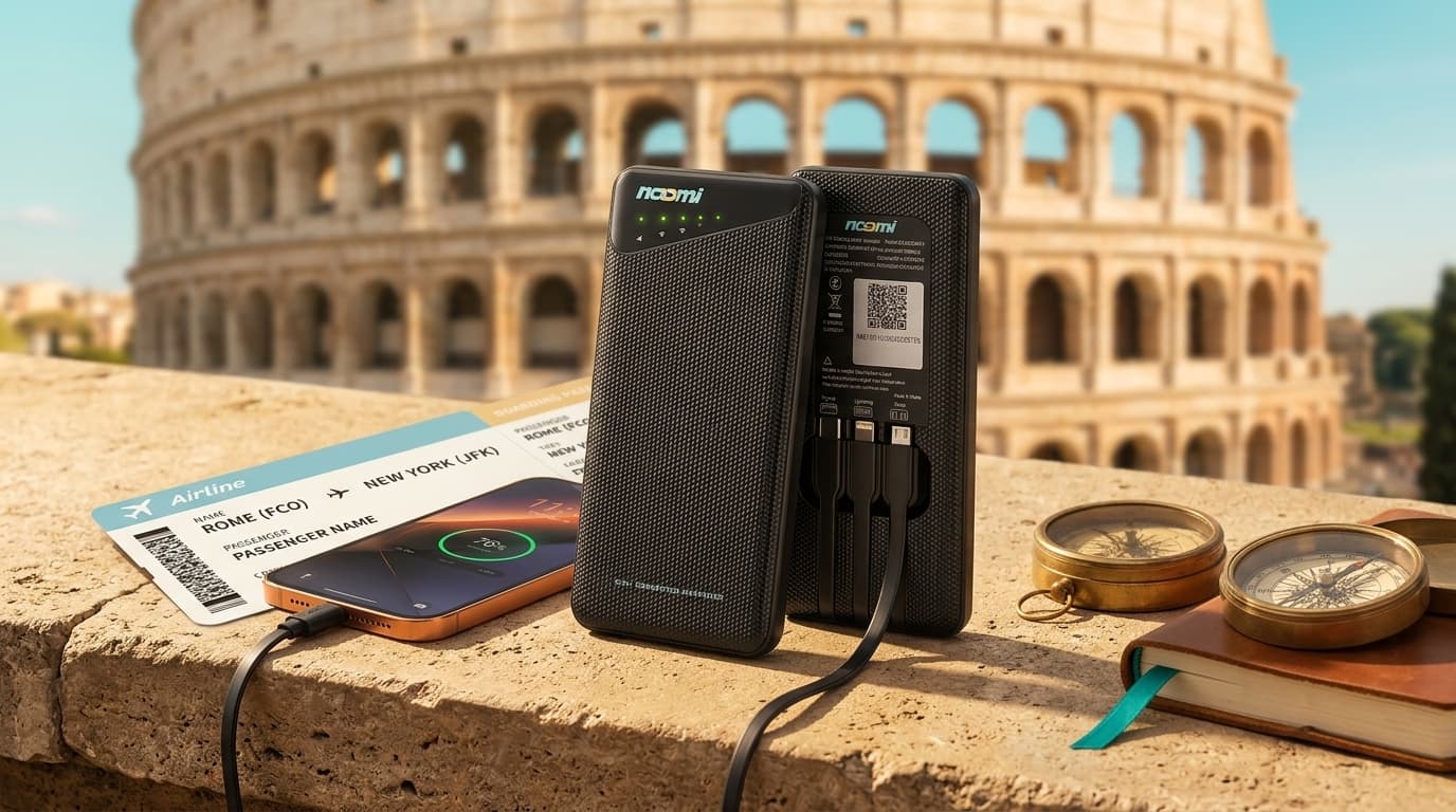 Portable Wi-Fi rental for Italy with phone charging for travelers