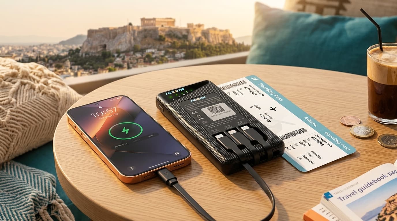 Portable Wi-Fi rental for Greece with phone charging for travelers