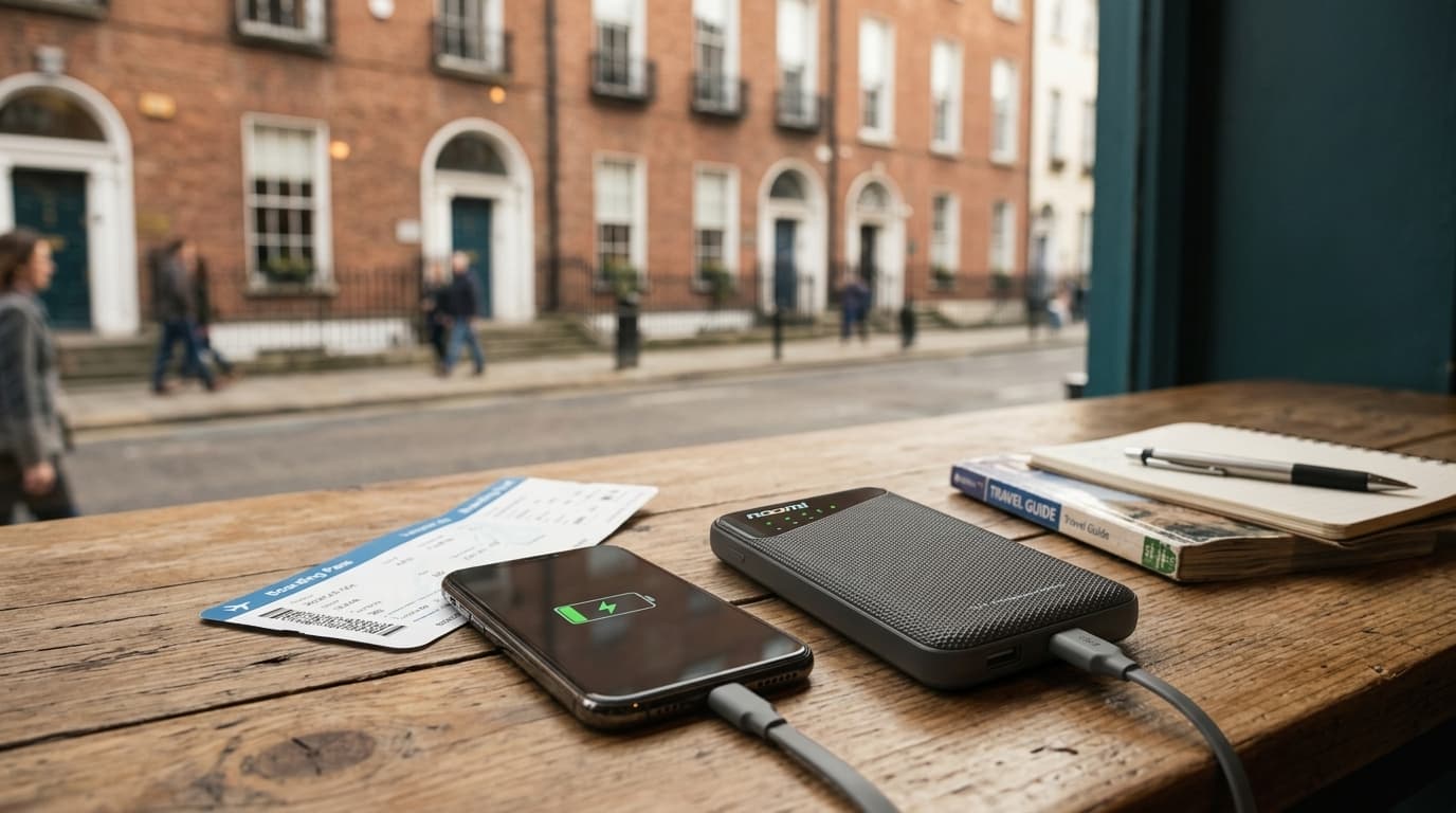 Portable Wi-Fi rental for Dublin with phone charging for travelers