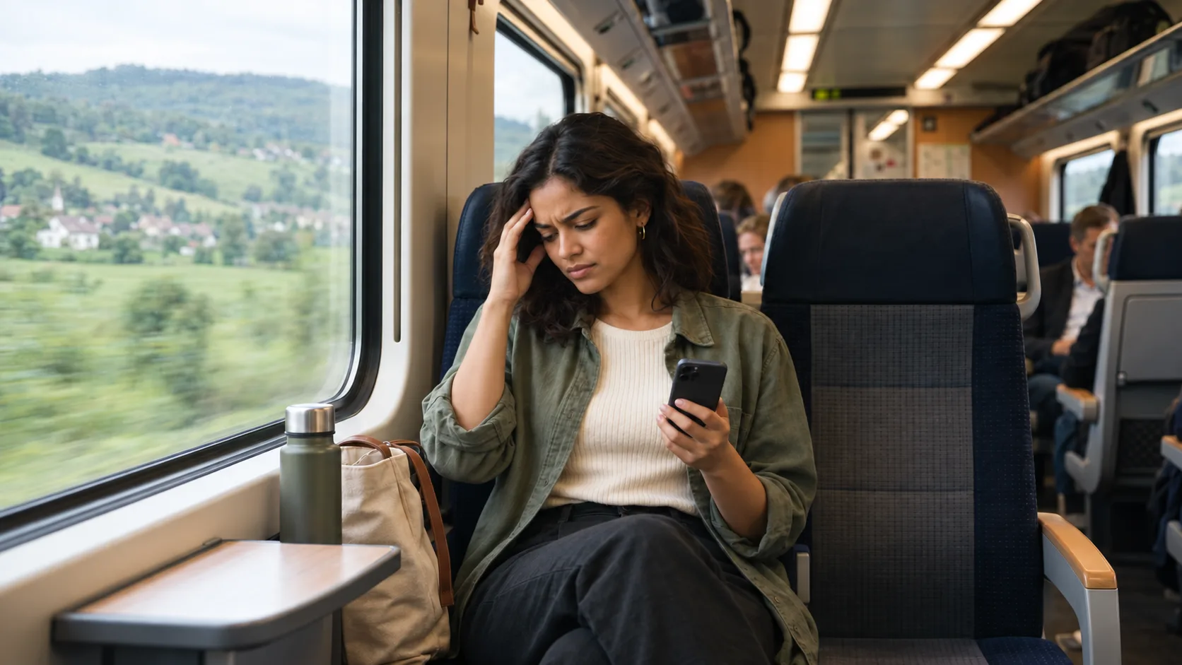 A traveler dealing with weak phone signal abroad — How to Get Fast, Reliable Internet in Italy: Pocket Wi-Fi From Rome to Amalfi
