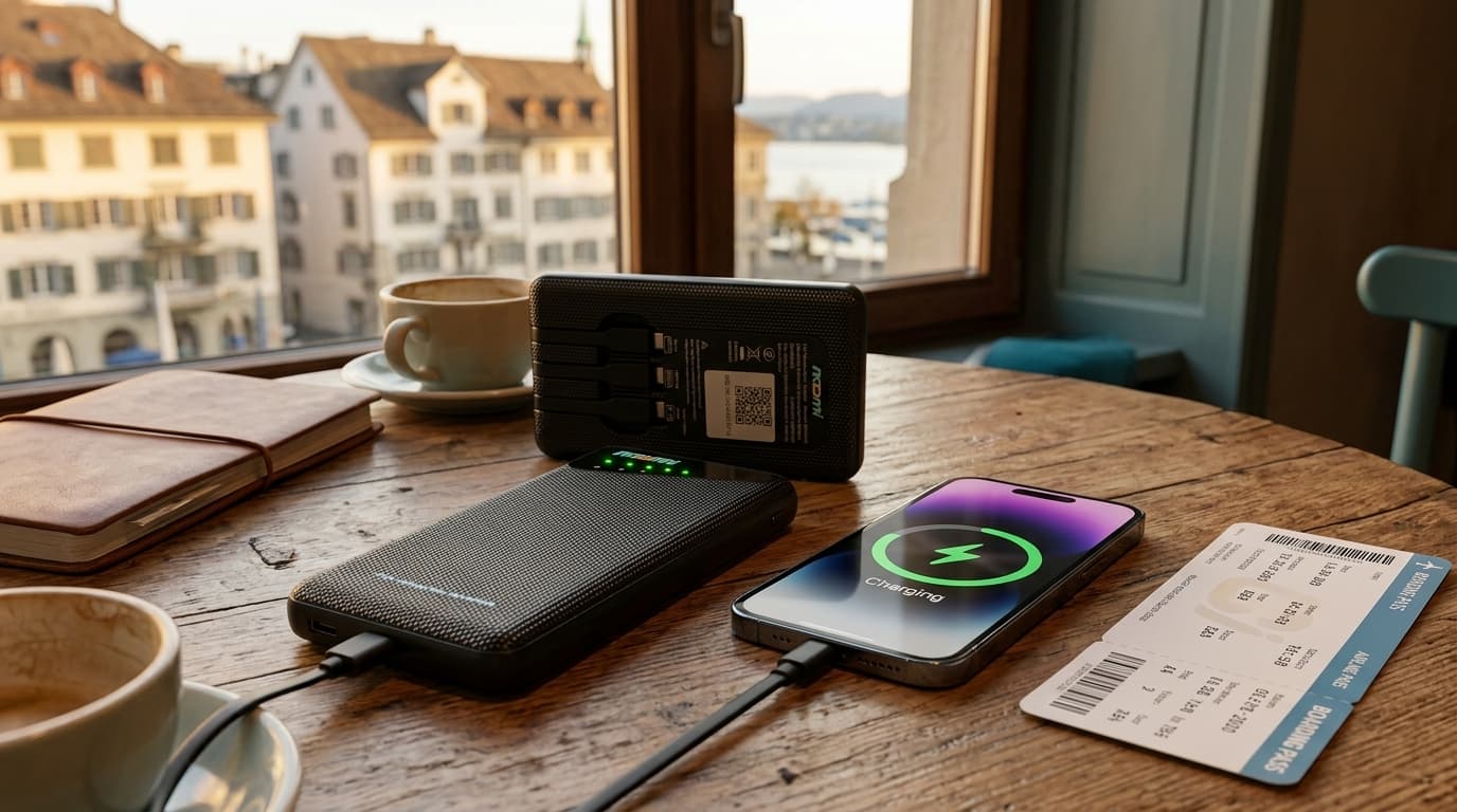 Portable Wi-Fi rental for Switzerland with phone charging for travelers